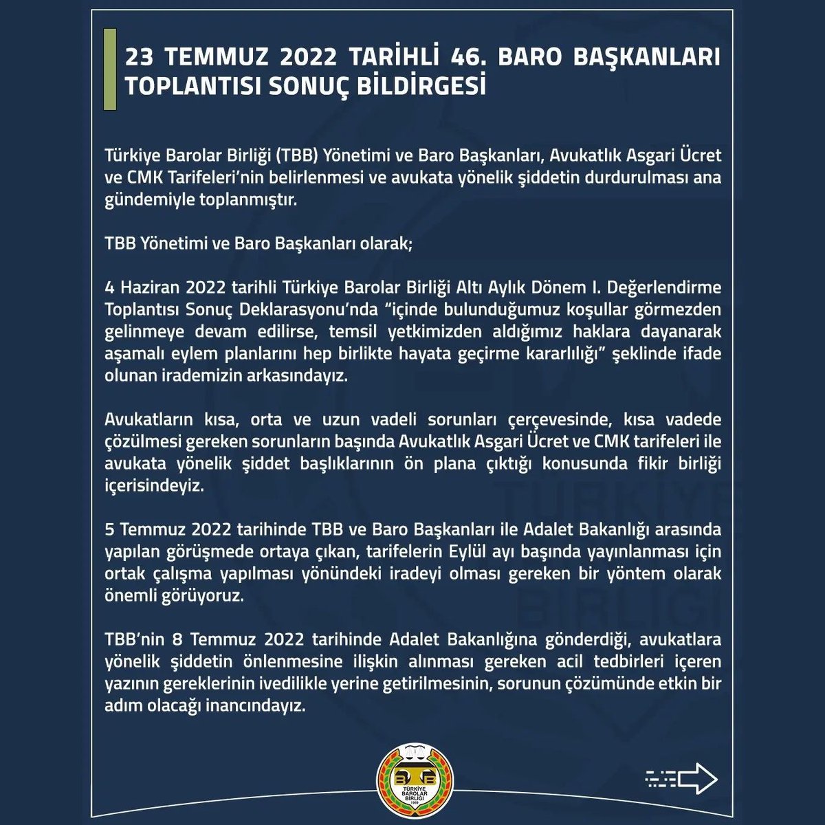 Bartın Barosu Başkanlığı tweet media