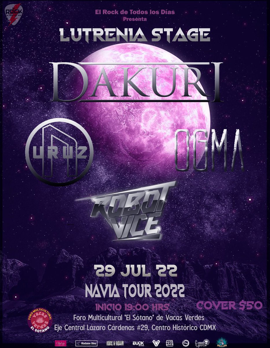 jennyleek_'s tweet photo. Nos vemos en el foro Vacas Verdes a las 18:00. 🔥

#Navia #NaviaUniverse #NaviaFest #Dakuri #DakuriBand #progressivemetal #symphonicmetal #headbangers #hornsup #metalprogresivo #mexicanmetal #metalheads #newsingle #newrelease #newep https://t.co/iYW2jUgtfS https://t.co/J22lhhfxJb