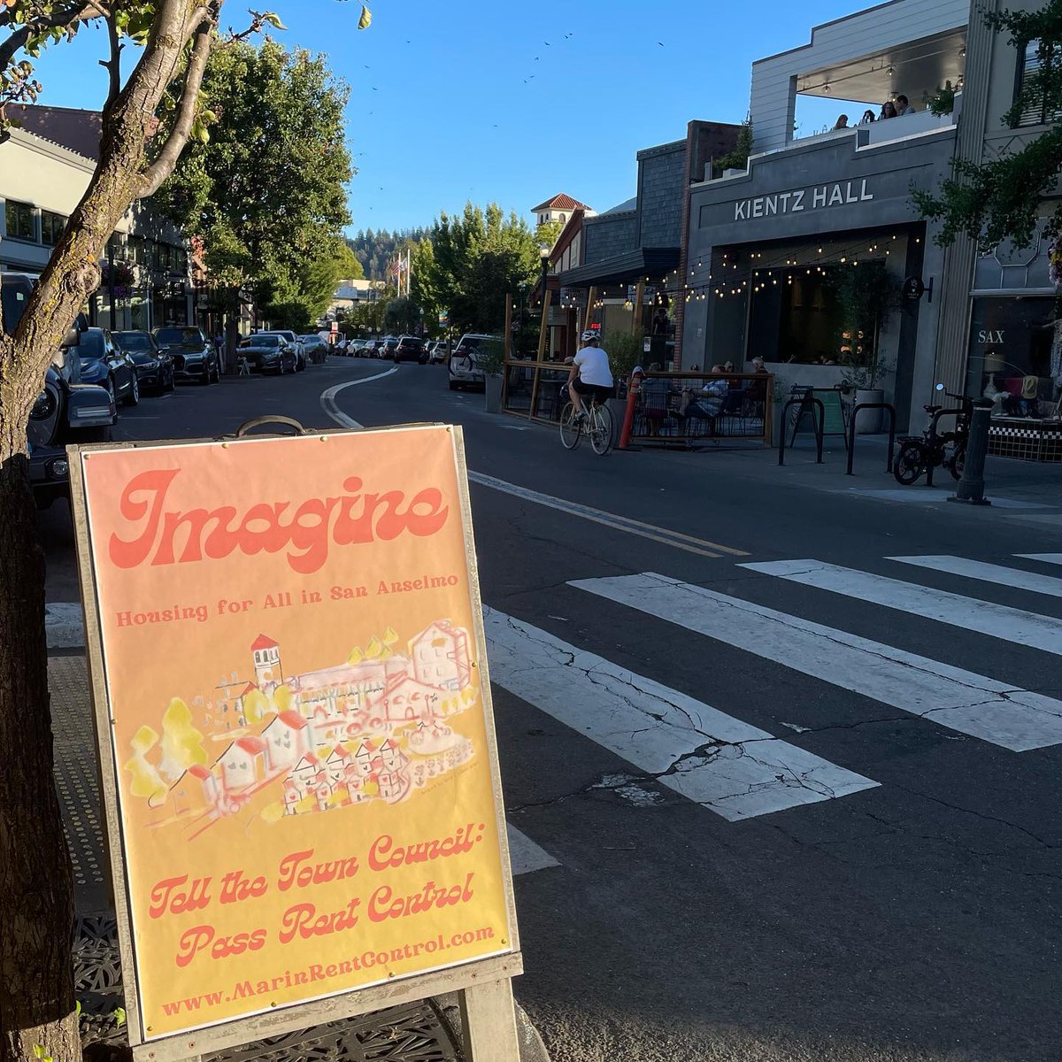dsa_marin's tweet photo. TONIGHT: We'll be tabling for rent control in downtown San Anselmo during Beatles in the Park! 🎸

Come by and say, "Hi" and sign our petition to pass rent control in Marin! 📝 https://t.co/zrbxKAghne