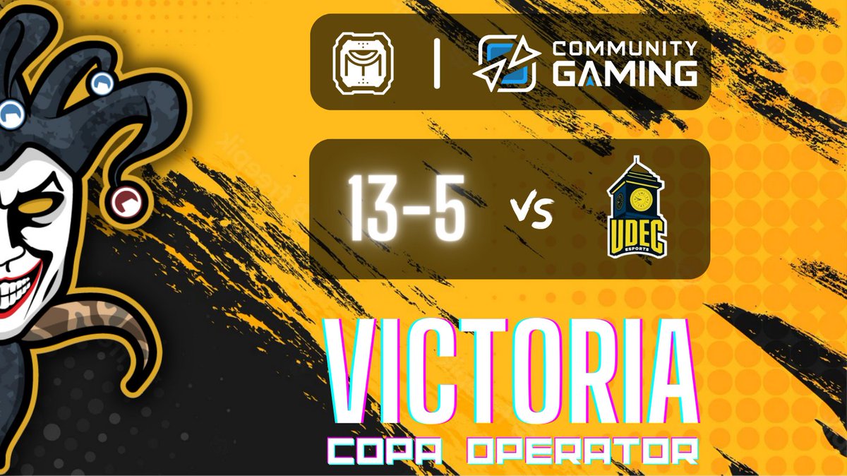 #MATCHDAY #VALORANT #LATAM

🏆 VICTORIA en la Semifinal de la #CopaOperator organizada por <a href="/CGaming_LatAm/">Community Gaming LatAm</a>

⚔️ |  13-5 vs <a href="/udecesports/">UDEC Esports</a> - gg-wp a los rivales!

Nos vemos mañana en la final !!