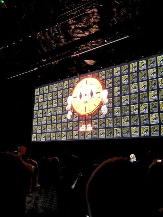 marvelnewss's tweet photo. Miss Minutes is welcoming everyone to “the Comic-Con panel at the end of time.” #SDCC https://t.co/eXcCRg2oh9