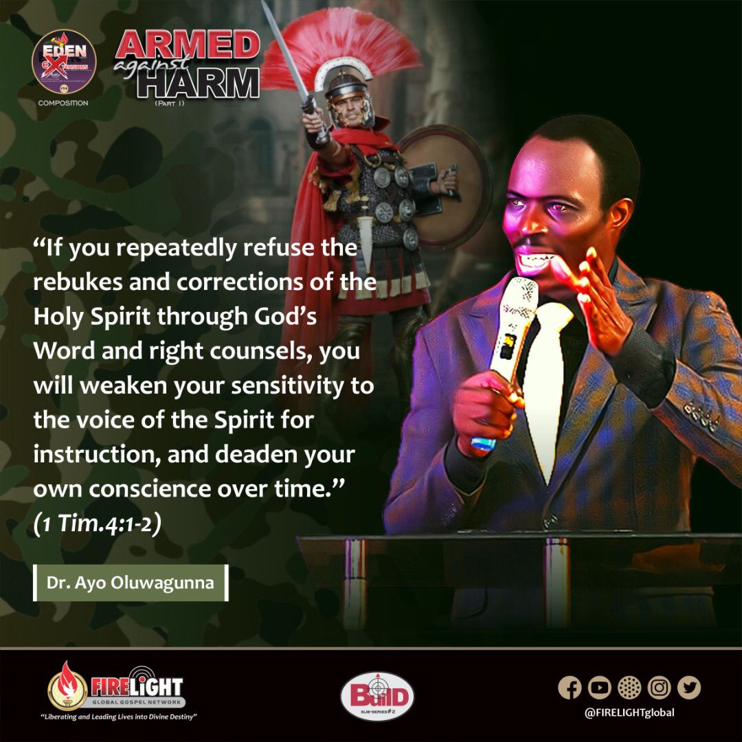 FIRELIGHTglobal's tweet photo. “If you repeatedly refuse the rebukes and corrections of the Holy Spirit through God’s Word and right counsels, you will weaken your sensitivity to the voice of the Spirit for instruction, and deaden your own conscience over time.” (1 Tim. 4:1-2) https://t.co/mTYwdLT5Wc
