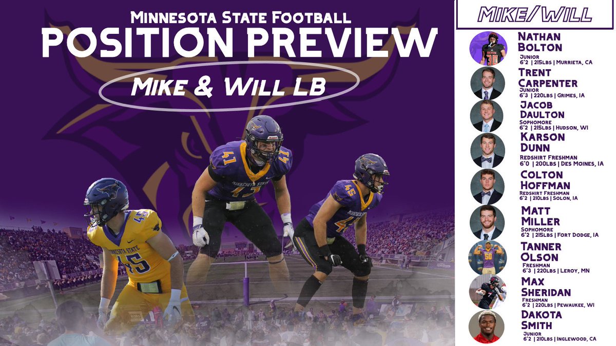 With a longer than normal off season for @MinnStFootball the upcoming 2022 🏈 season will soon fill the void! We are excited for @TCarpy8 @jacobfdaulton @bolton18_ @djsmith61 @mmiller505 @ColtonHoffman16 @karsondunn_ @tanner02908706 & @MaxSheridan22 to lead The Herd!#RTD1-0🤘😈💯