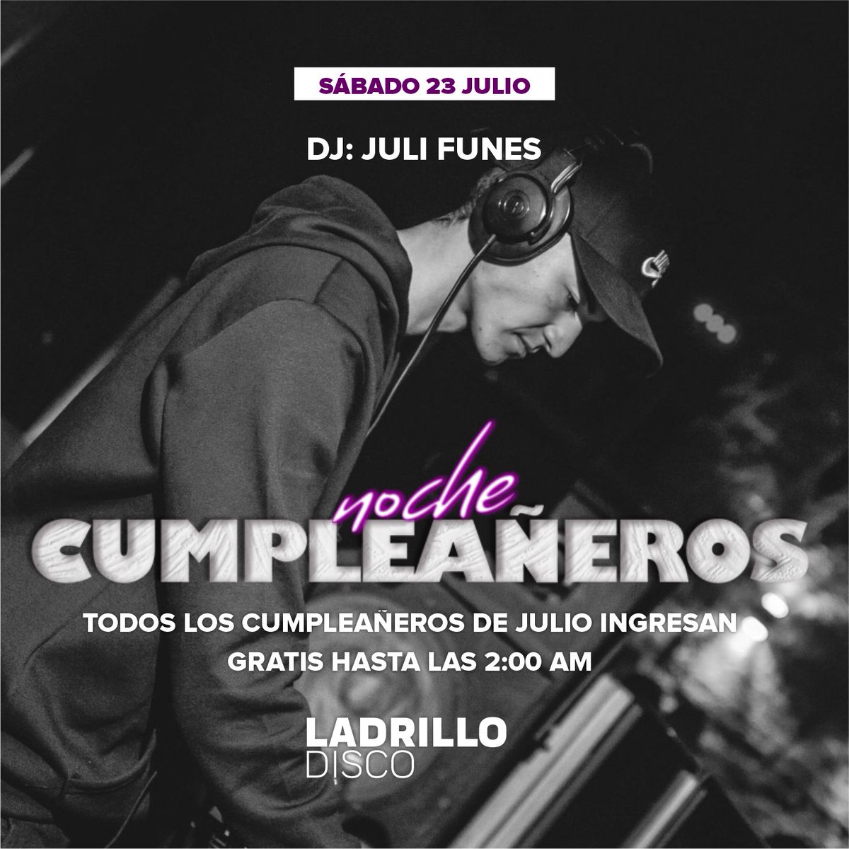 NOS VEMOS HOY BEBOS 🤯🌈🤪👾

⚡️Noche de cumpleañeros⚡️

El ingreso gratis de cumpleañeros + 4 amigxs es HASTA LAS 2:00 am