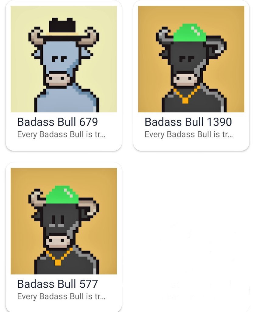 All <a href="/badassbullsnft/">Badass Bulls (🐂,✊)</a> holders, flex your bulls 😈
