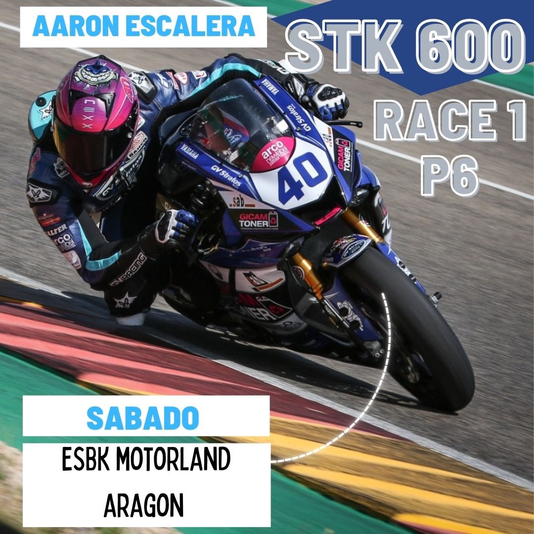 Gran carrera de @aaron44_ en Motorland con su Yamaha R6 y los Michelin sobre el abrasador trazado aragonés. 
Buena clasificación y carrera de menos a más que ha permitido al madrileño llevarse 10 puntos más en su casillero de stock600