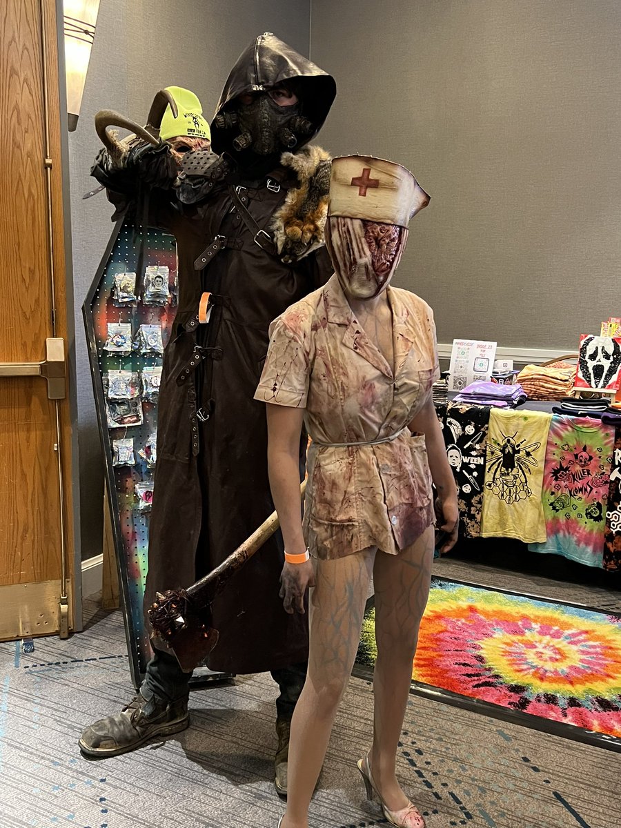MementoMoriInk's tweet photo. The best part of any convention? the attendees @FilmFestHouston #Saturday #houseofstitched #HorrorFamily https://t.co/r9XqCtQOSD