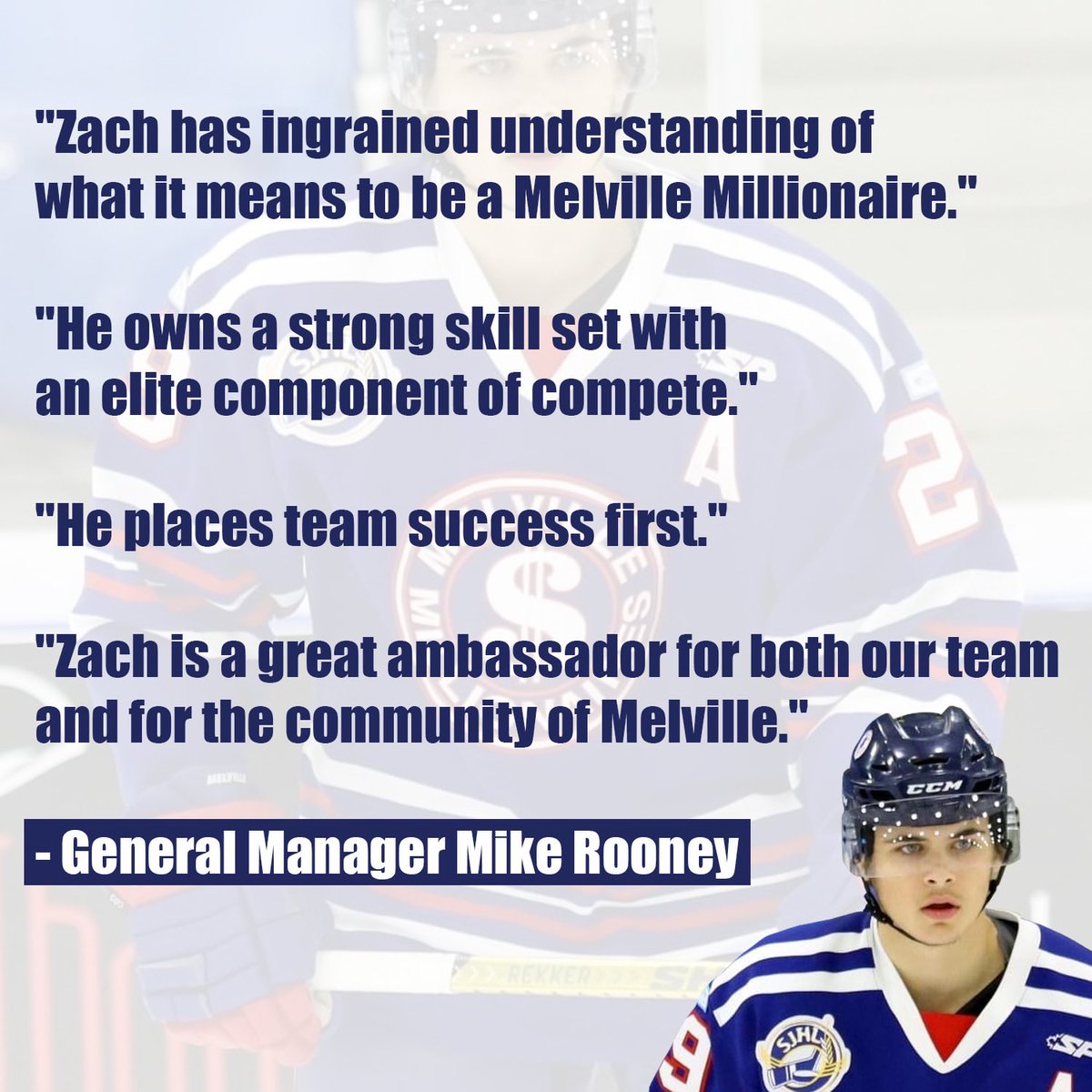 MLVMillionaires's tweet photo. Announcing our 2022/2023 Captain..

Zach Cain!

#GoMoney #MillsMafia

🏦💸💰 https://t.co/ZMMS1qVIY6