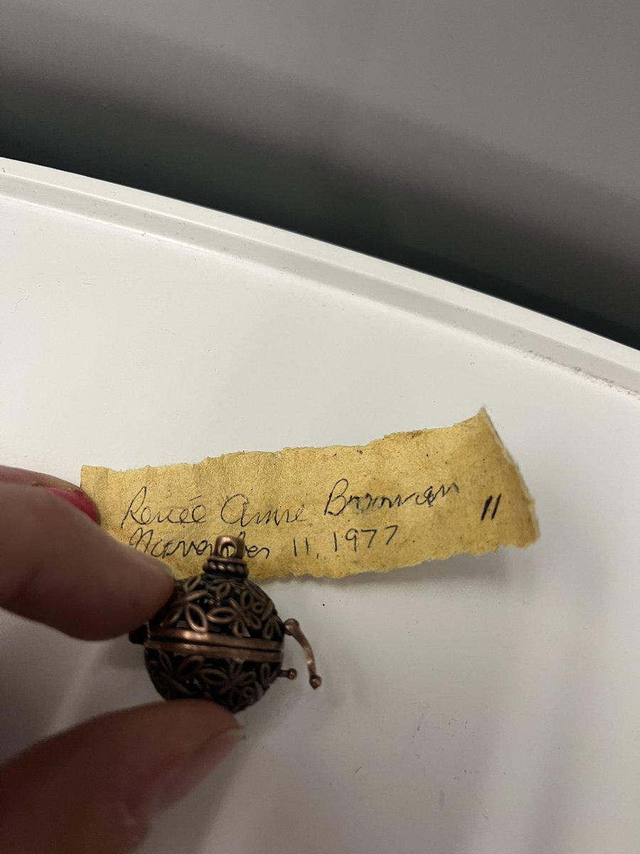 Matthew89156193's tweet photo. Found a locket at Edinburgh Waverley with a really old bit of paper inside. Clearly sentimental to someone. Dunno what chances are of finding but please retweet. https://t.co/P1zFajJ0eX