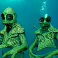 catclawtheatre's tweet photo. underwater sleestaks 
bill clinton sitcom
haunted gas station 
chalk outline of octopus on pavement 

#craiyon #JSHcraiyon https://t.co/HuNaQWli9A