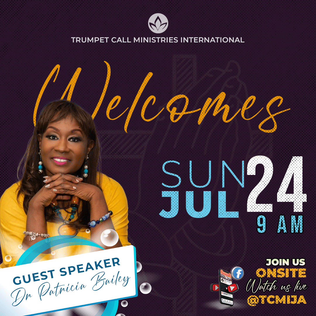 tcmija's tweet photo. Dr. Patricia Bailey joins us tomorrow!
Let's #worship together, stay for a powerful message #Onsite or #Online @ 9 AM.
Invite someone. Come Expectant!!
#tcmija #Sundayservice #Live #PatBailey #Jamaica #Churchinjamaica #Revival https://t.co/DZOsnQHBd6