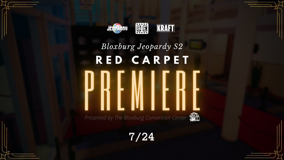 The stage is set for our 𝑬𝑿𝑪𝑳𝑼𝑺𝑰𝑽𝑬 Season 2 Red Carpet World Premiere presented by <a href="/Bloxburgcc/">Bloxburg Convention Center</a>!