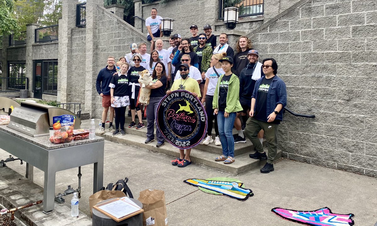Ktrain_USA's tweet photo. We did some fun giveaways!
50 gmt to 5 winners, 2 sneakers, $25 to Ben and Jerry’s, and a STEPN custom rug. @Stepnofficial Portland meetup was a success 👍🏼 https://t.co/NewwsRAssp