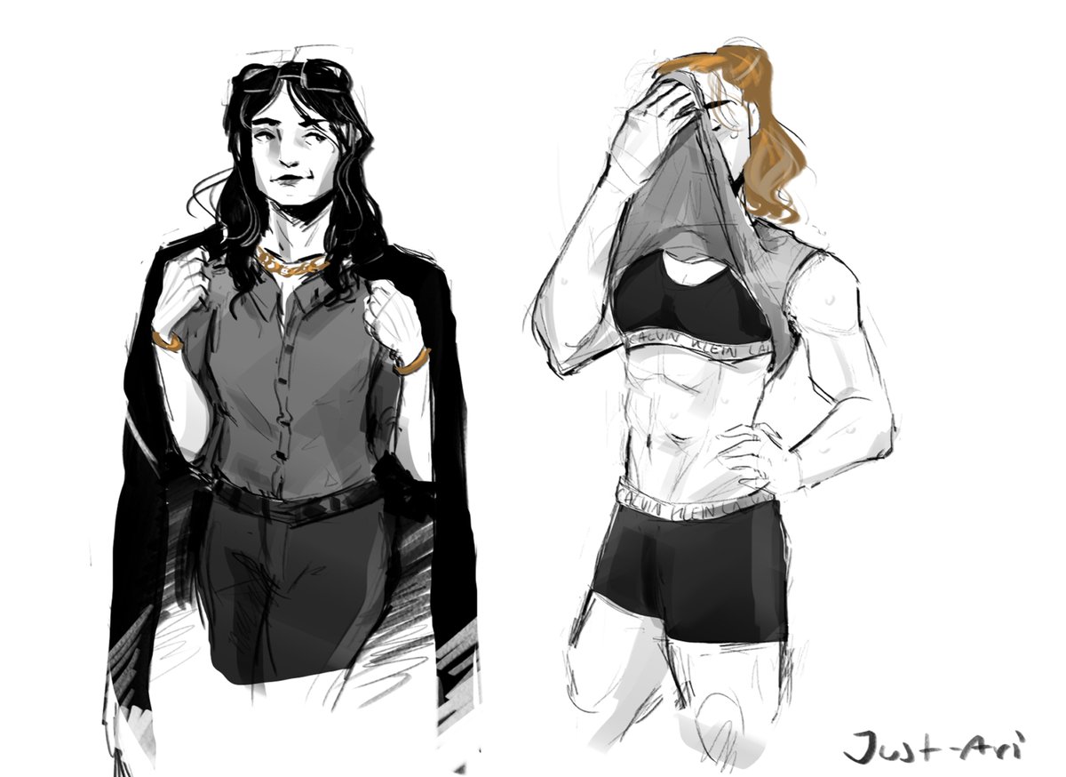 some of my post-canon au lena and stay the night kara doodles😌#Supercorp