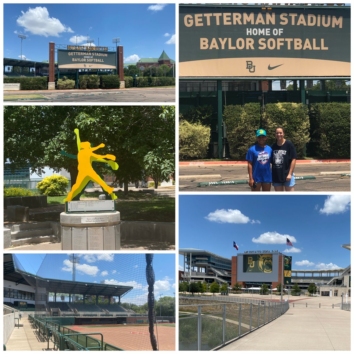 AriClark2025's tweet photo. Fun road trip with @ConawayAiko! We visited @MeanGreenSB, @BaylorSoftball &amp; @TexasSoftball. 🤩 Pumped for @USFSoftball camp on Monday! 💪🏼🥎 @ExtraInningSB @Los_Stuff https://t.co/TT4PDZwcaf