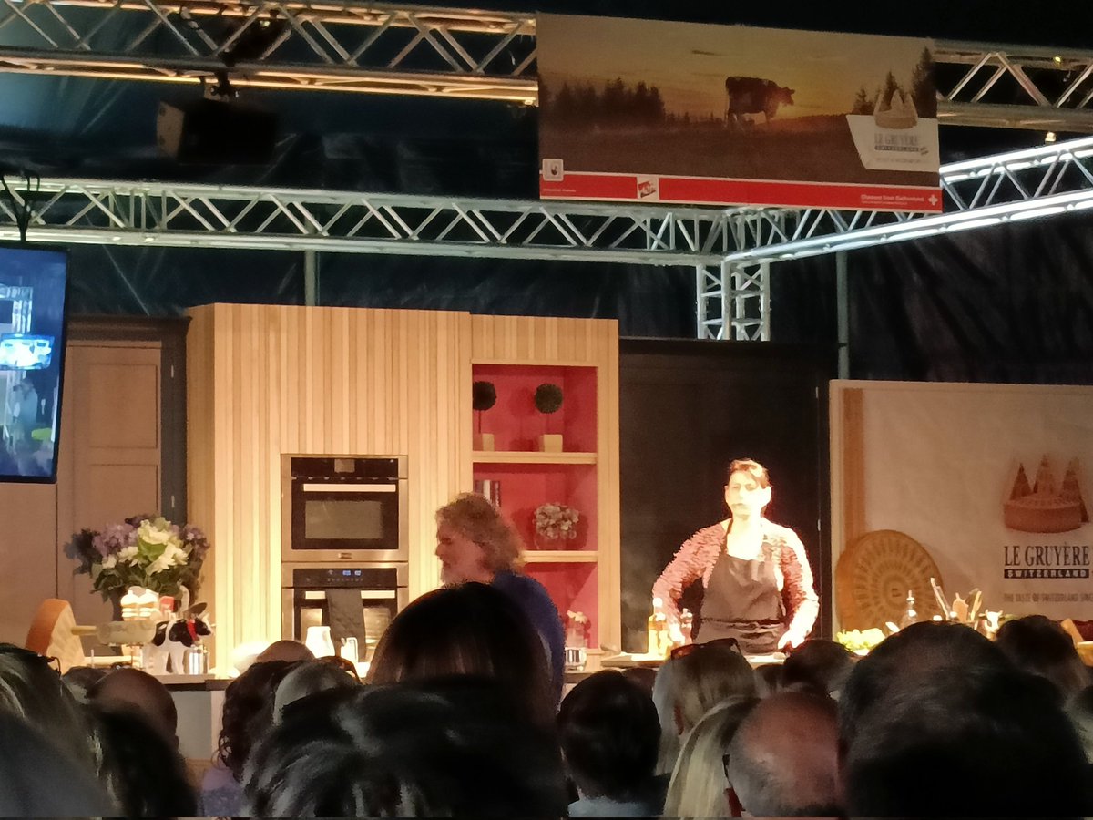 luceburrows17's tweet photo. Great morning watching Si King at Yorkshire dales food fest.Such a funny gent,who had the audience fully participating for over an hour! Good luck to @jamesmartinchef in the morning,@HairyBikers will take some beating.Even though Dave couldn't attend his presence was still felt! https://t.co/pqqrB6FPor