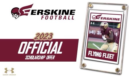 72upnext's tweet photo. Blessed to receive my first offer from Erskine College! @FleetFB @drewengels @NeilHarrell97 https://t.co/76NJsUsEqG