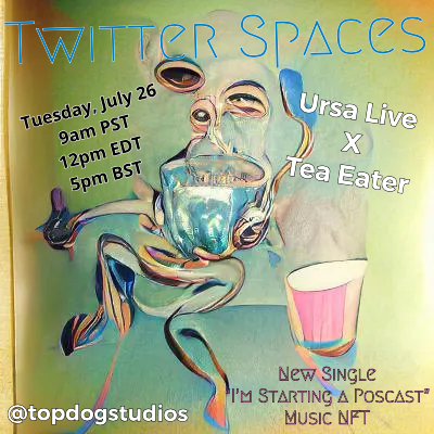I can scream on stage &amp; on stream all day, but talking into the internet void makes me really nervous...in an attempt to get over this I'll be in 2 TwitterSpaces on Monday <a href="/UrsaMusic/">Ursa Live</a> &amp; Tuesday <a href="/TopDogStudios/">Top Dog Studios</a> both at 12pm EDT with <a href="/TheAudreyMouse/">Audrey Mouse</a>! Our #MusicNFT collab drops 7/27!!