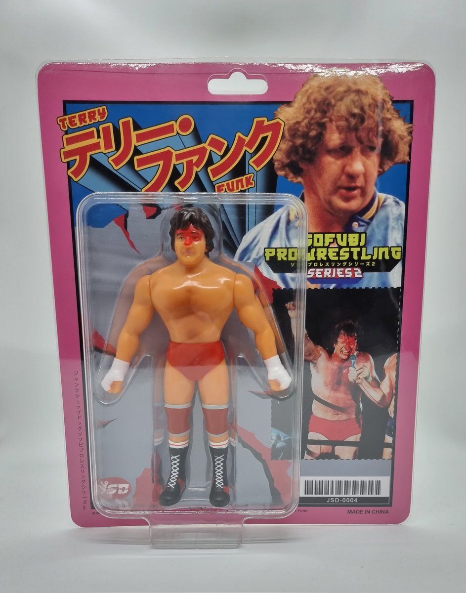 ONLY A FEW LEFT! Don't sleep on our bloody Terry Funk Sofubi Pro Wrestling 'Forever' variant...just a handful remain! @thedirtyfunker #terryfunk #texasbronco #nwa #wwf #wwe #ajpw #Sofubi #junkshopdog #Wrestling #prowres #prowrestling