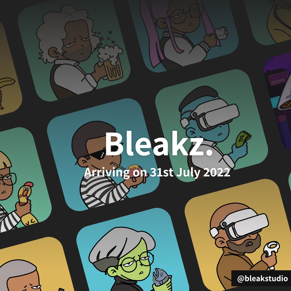 We're ready for our first NFT drop of Bleakz!

You're excited, we're excited, I even saw a Bleakz break a smile. 

Drop a retweet / like if you want to see more!
