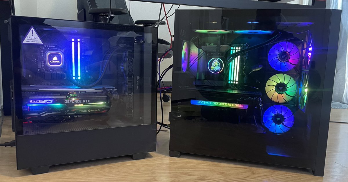 HydragonTTV's tweet photo. Look at this beauty! Got my new PC built and spent about $3k for everything I wanted. First picture has my previous setup (left) and my new beast PC (right), as well as having my logo!
I’m ready for some more competitive gaming, tournaments, and streaming! Let’s gooooooo!!! https://t.co/0sTpzFLkIg