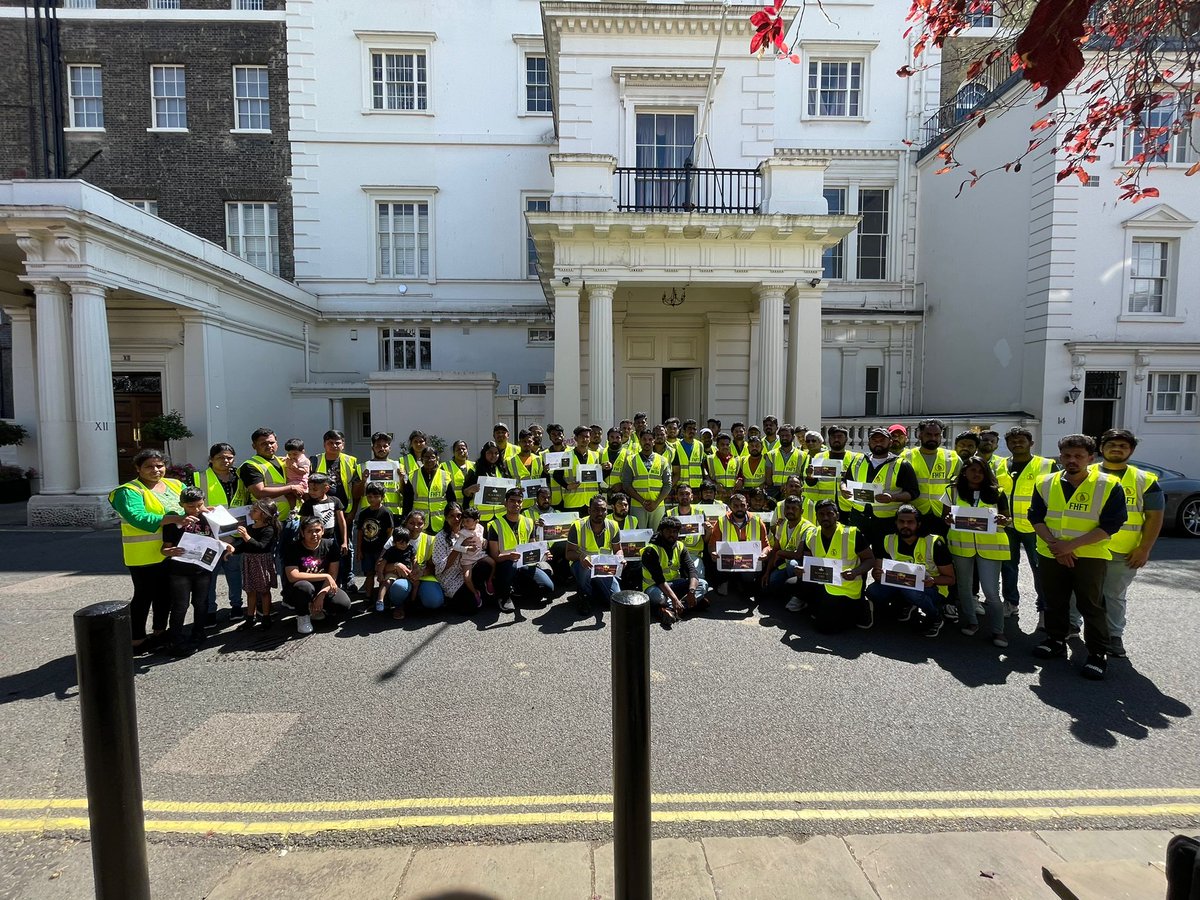 hunters_for's tweet photo. The Freedom Hunters For Tamils  have organised a protest in front Sri Lankan High Commission on 23.07.2022 in order to draw attention of the International Community about the July 1983 riots and the on going gross Human Rights Violations against Tamils in Sri Lanka. https://t.co/IXdKtbh88L