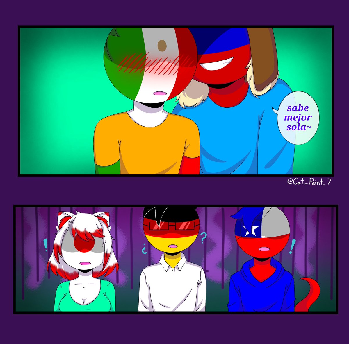 CatPaint3's tweet photo. #CountryHumans #rusmex #uwu mini meme
En una mini fiesta de ONU  UwU https://t.co/bqouuffB3K