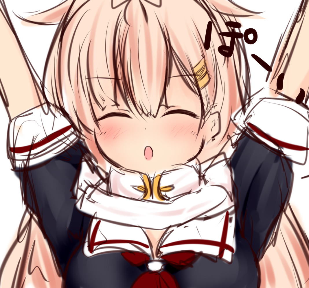 昨日は久々に村雨と夕立も描いててそのラフ
夕立のおっぱいを大きく描く事は大変罪深い事ではあると思うが大きくなってしまったのだから仕方ない・・・ 