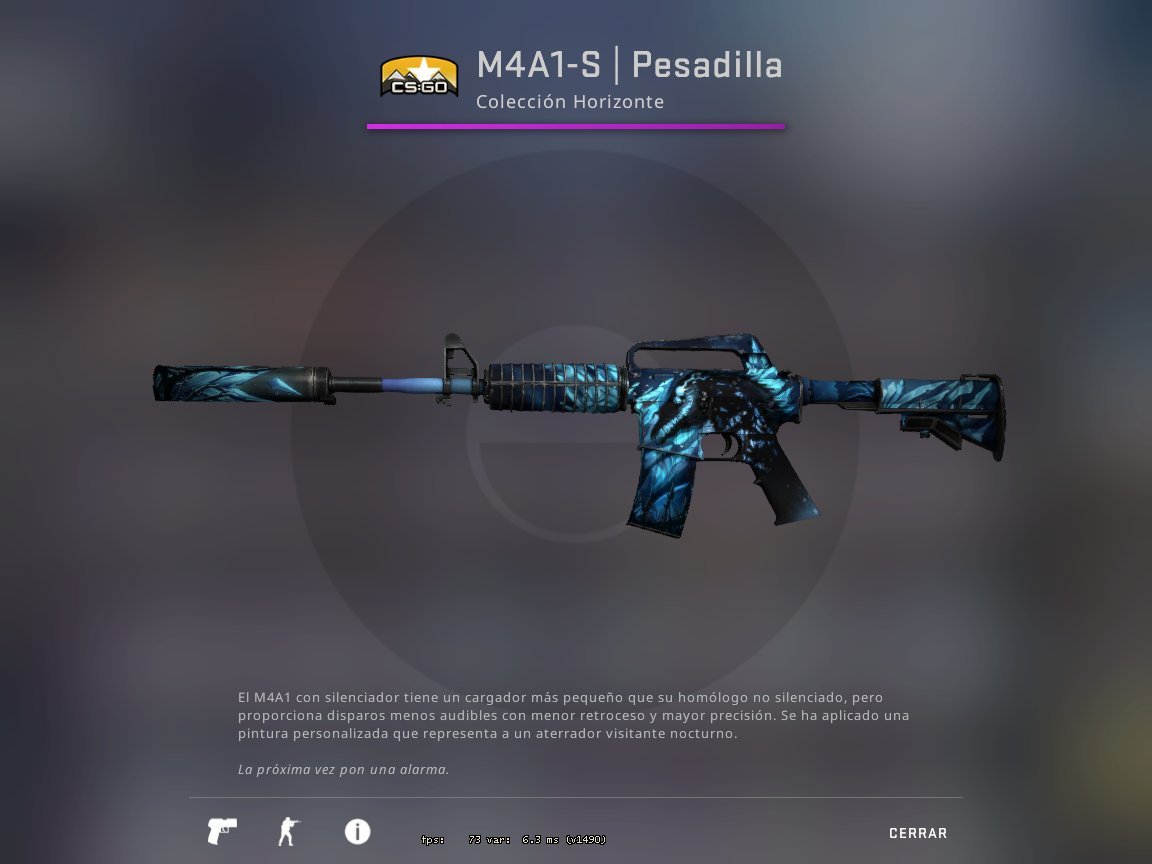 💥M4A1-S | Pesadilla FT💥 💰10$💰 

🎁GANADOR EN 48H 🎁 (día 26)

REQUISITOS:

-Follow 
<a href="/squallrbg98/">Squallrbg</a>
 @Xtreme4U_ 
 -RT
-Tag 1 AMIGO

#csgo #csgoesp #CSGOGiveaway #SORTEO #csgoespaña