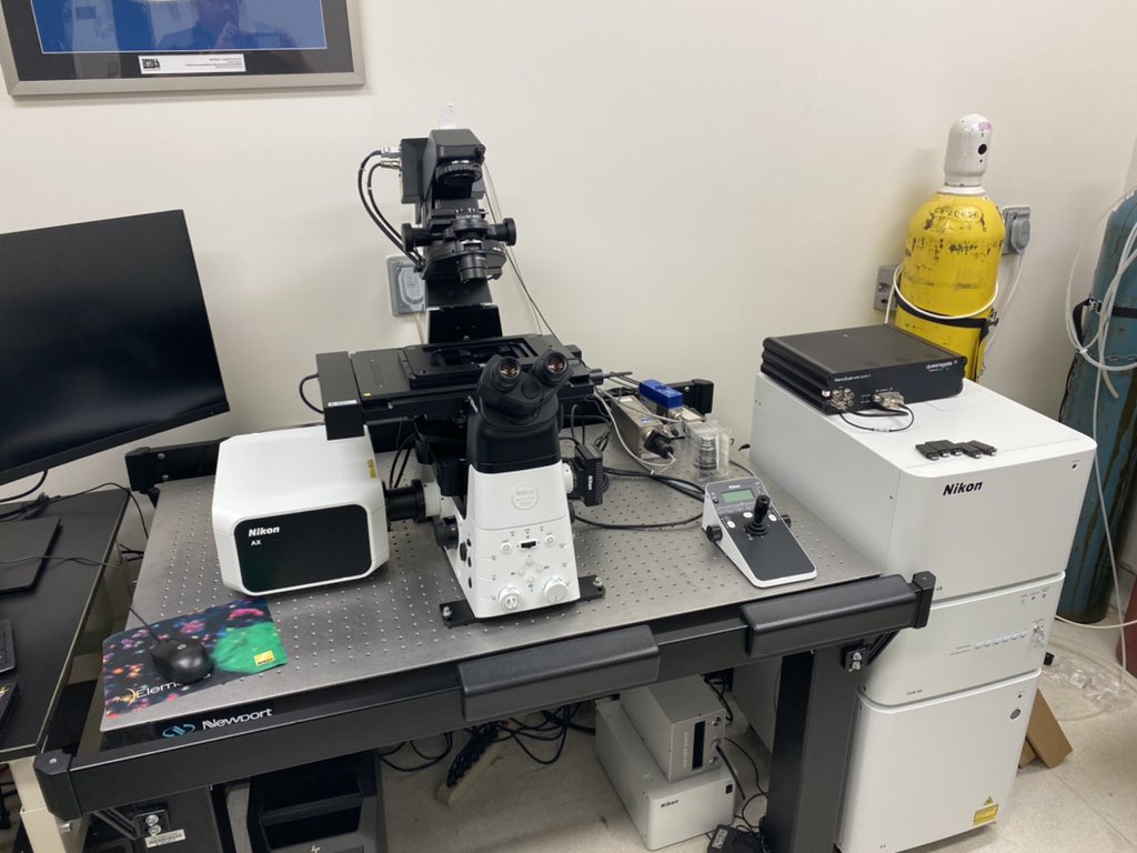 This week at <a href="/ASUBiodesign/">Biodesign Institute at Arizona State University</a> imaging core we said good bye to an old friend.  After a decade of flawless operation, we replaced the workhorse C2 confocal  (left) with a new @NikonInstruments  AX-R confocal  (right). Looking forward to making new discoveries with this fabulous tool