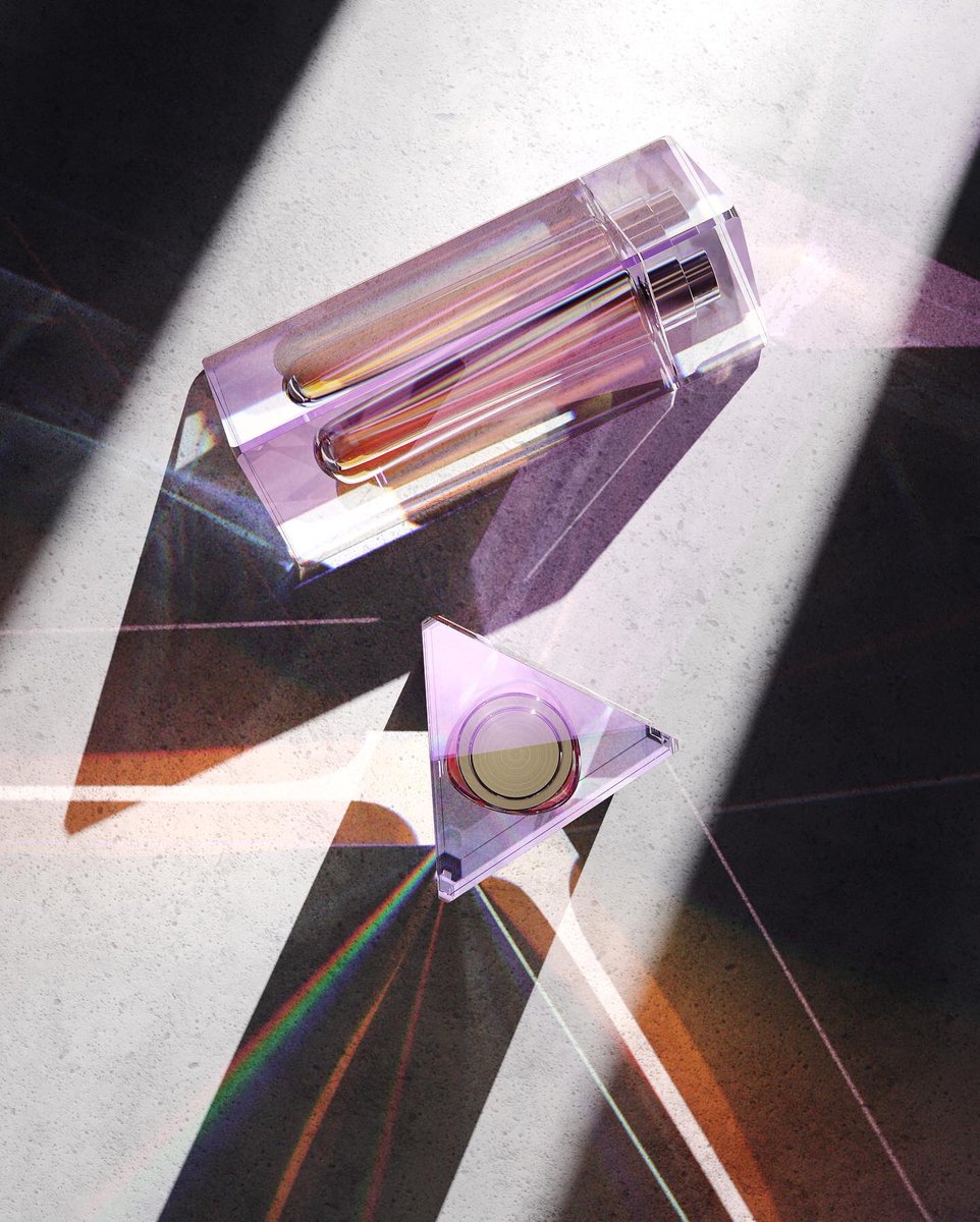 WGibbonsDesign's tweet image. I designed this prismatic perfume bottle. Sharing it here because I never learned how to use Twitter. #render #cgi #keyshot