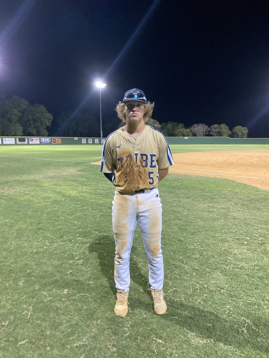 F: <a href="/TribeBaseball/">South Texas Tribe</a> 2023 6, Elite Squad Texas 5
PoG: <a href="/CharlieP2023/">Charlie Peterson</a> 1-3, RBI, R