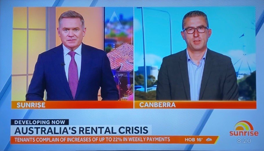 Rental challenges and national solutions for affordable housing front and centre on <a href="/sunriseon7/">Sunrise</a> <a href="/PowerHousingOz/">PowerHousing Aust.</a> <a href="/NicholasProud/">Nicholas Proud</a> #affordablehousing