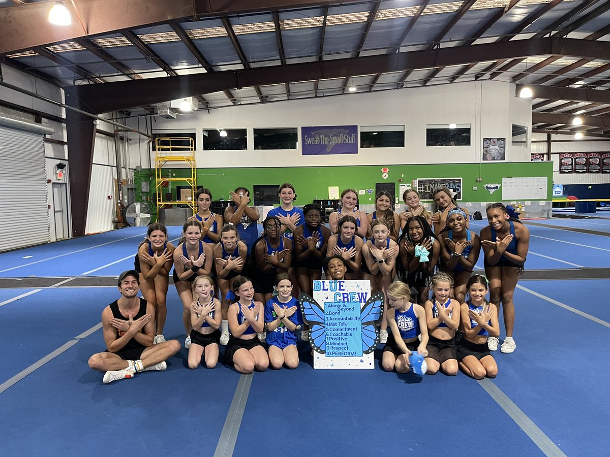CHOREO COMPLETE ✅ We are absolutely IN LOVE with our routine and can’t thank Spencer enough for his amazing work and dedication to our success💚💙 We can’t wait to show the world our wings🤙🏼🦋