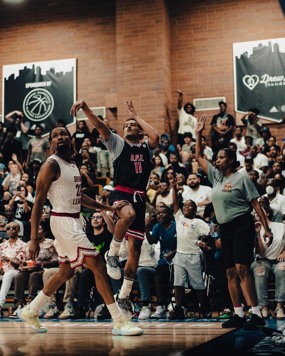 Trae Young, John Collins upset at Drew League HoopsHype