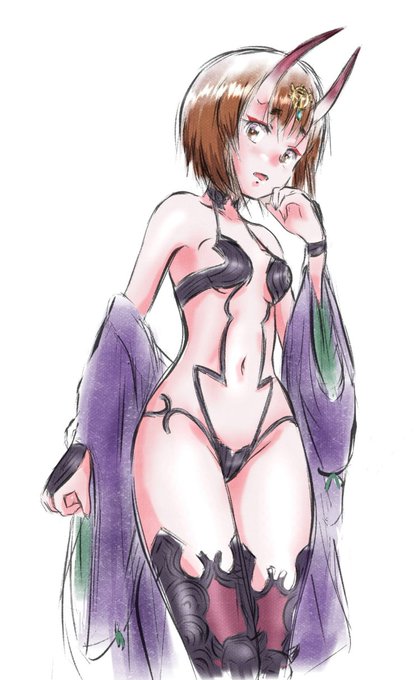 らくがき酒吞みほ #ガルパンコスプレ部 #酒呑童子 