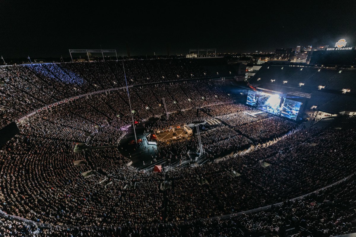 What a Beautiful, Crazy night Columbus! Over 63,000 of you set the record for the largest crowd to see a concert at The Shoe! See y’all again next summer 🤠
