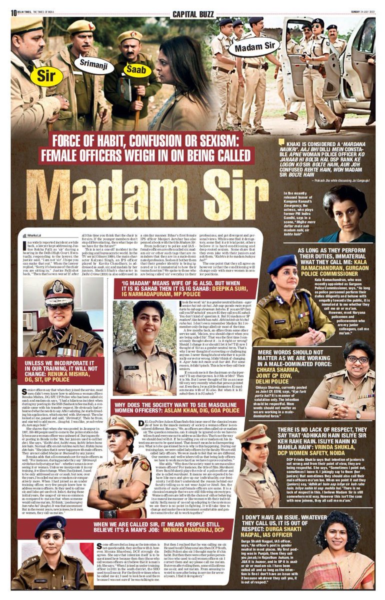 @renukamishra67 @DeepikaSuri5 @mschhayasharma @aslam_ips @VrindaShukla_ @manabhardwaj @DurgaShaktiIAS @ShefaliShah_ 

#MadamSir #PoliceOfficer #FemaleOfficers #KanganaRanaut #Emergency #DelhiCrime #ShefaliShah #Watch #Police #IAS