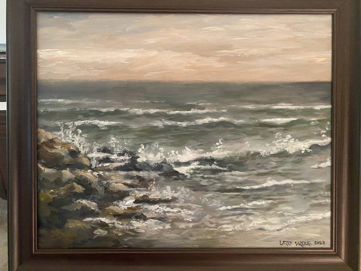 LarryWhitler's tweet photo. Had a great 3 days painting landscapes “en plein air” on Long Beach Island, New Jersey. Each painting is acrylic on 16x20 inch stretched canvas. We found frames for the paintings in Orlando. #longbeachisland #longbeachislandnj #lbi #lbifoundation #lbif #longbeachislandnewjersey https://t.co/YA7tF8zAbb