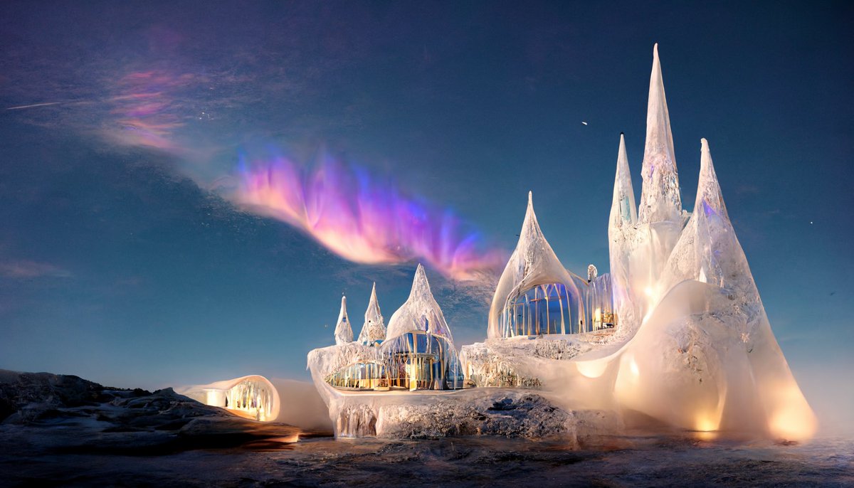 CodeAndDot's tweet image. Fairytale frozen castle, 3D render #aiart #AiArtwork #MidjourneyAI #midjourney #discodiffusion #nftarti̇st #NFTartwork