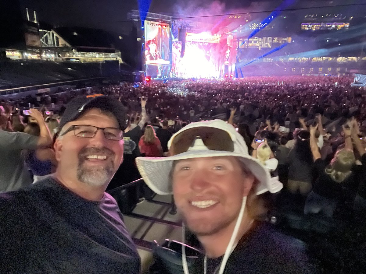 CashClaridge's tweet photo. Tickets, parking, food and drinks = $100s of dollars. Spending an evening with @CaleClaridge listening to some of my favorite bands growing up that he actually enjoys too = Priceless!  We had such a great time and it was such an awesome concert. Motley Crue is still the king!🎸😃 https://t.co/F13ME0Mvv4