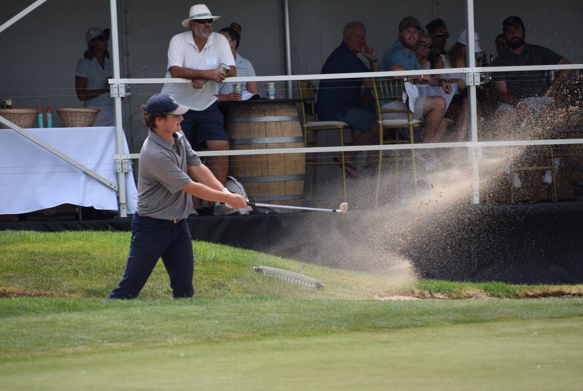 ColoGolf's tweet photo. 63 by amateur Connor Jones leaves him 1 out of lead at Colorado Open, with fellow Coloradan Zahkai Brown; 2005 champ Wil Collins and Rico Hoey share top spot with 1 round left. https://t.co/ZVCvBL5V6r @ColoradoOpen #ColoradoOpen @CSUMGolf @inspirato https://t.co/RhaSmEkKCa