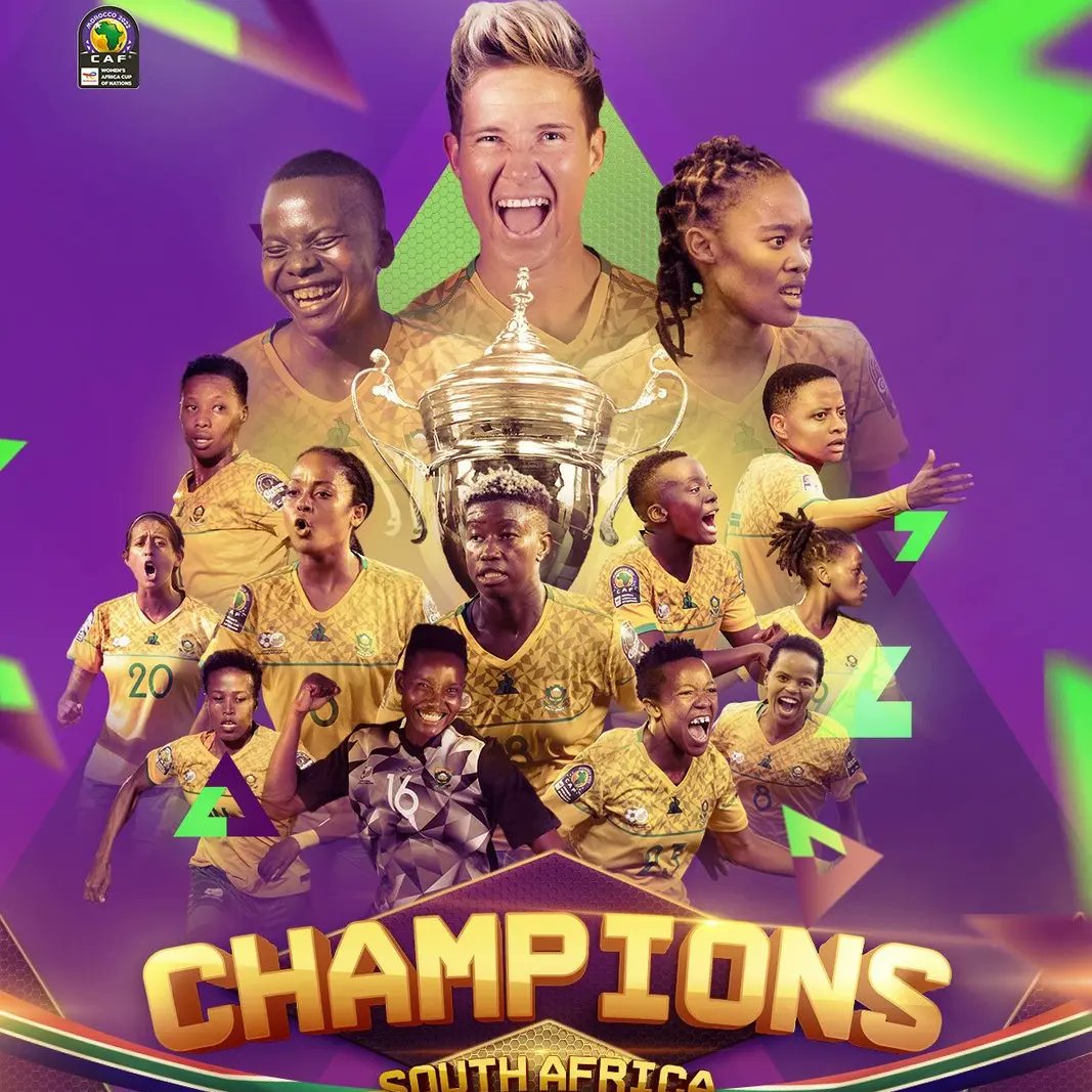 Janinevanwyk5's tweet image. CHAMPIONS of AFRICA 👑 
HISTORY makers 📜

Wow what an incredible way to end off my 8th and last #WAFCON with a GOLD medal !!

Finally we made it. We bringing it Home 
South Africa 🇿🇦 🏆