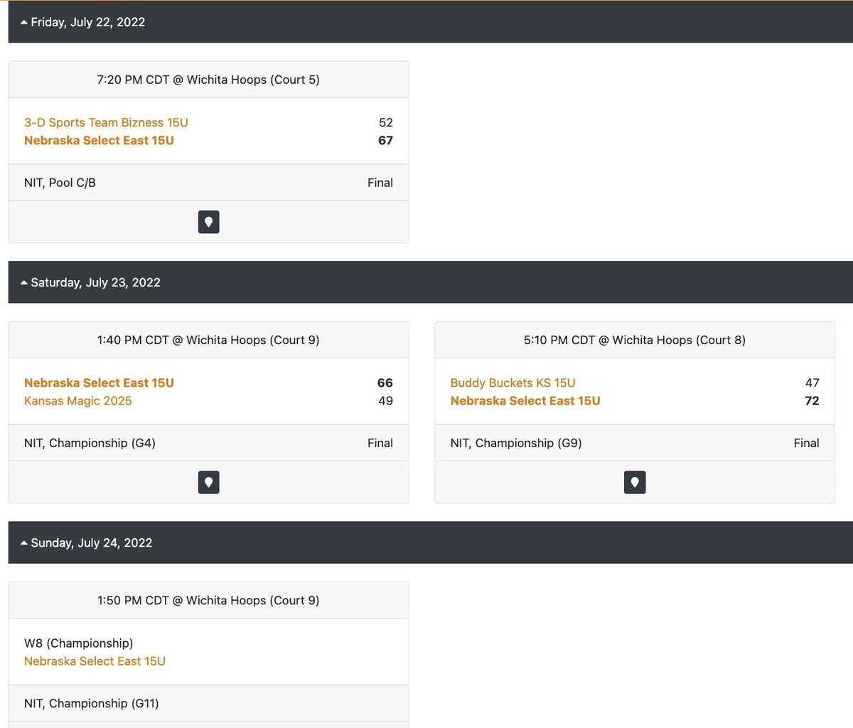 nebraskaselect's tweet photo. Neb. Select 15U East sits at 3-0 and plays Sunday morning at 1:50 p.m.

Finish Strong!

@DoyleDillow https://t.co/zdrCT2Gf0p