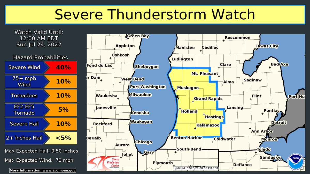 NWS Storm Prediction Center on Twitter "A Severe Thunderstorm Watch