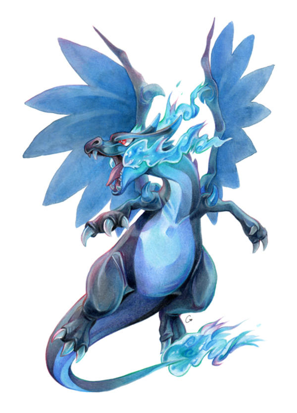 Mega Charizard X Print