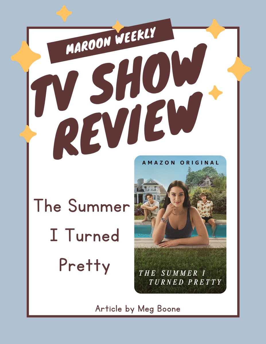 maroonweekly's tweet photo. Rounding up the week with our Weekly Review! Click the link in our bio to read more :)

TV Show Review: The Summer I Turned Pretty
Album Review: "Congratulations" by MGMT
App Review: Hotpads

Articles Written by Meg Boone and Sam Muddux
Let us know what you think! https://t.co/YAaKQPYPSs