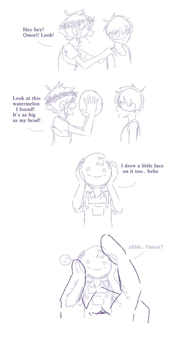 Who hasn't done this to their friends when they were younger? #OMORIFANART 