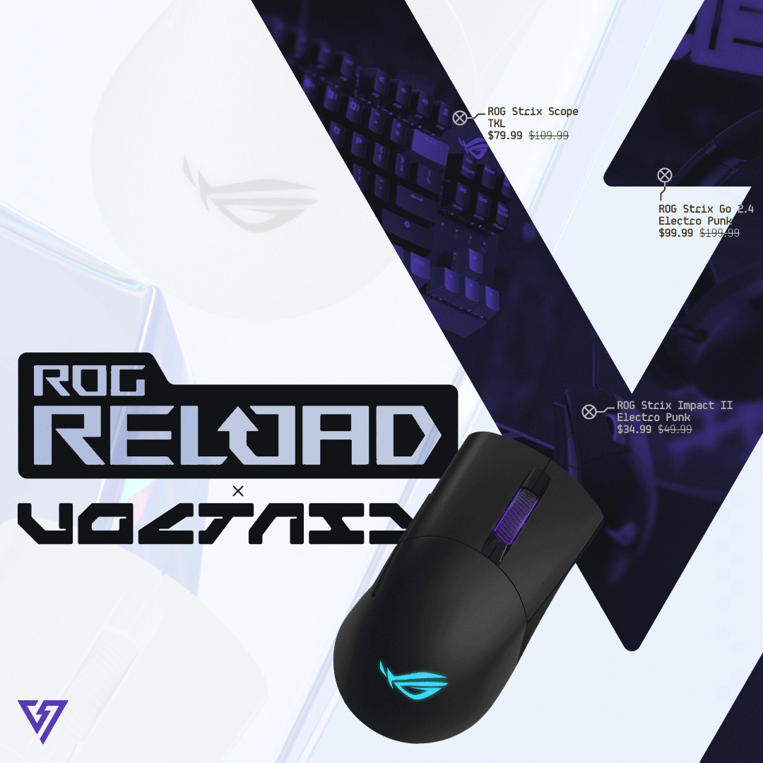 In a collaboration with <a href="/SoaRGaming/">SoaR</a>, we wanted to showcase a massive sale on an assortment of <a href="/ASUS_ROGNA/">ROG North America</a> products!

Check out the sale here bit.ly/VoltaicAsusROG 

#ROGReload