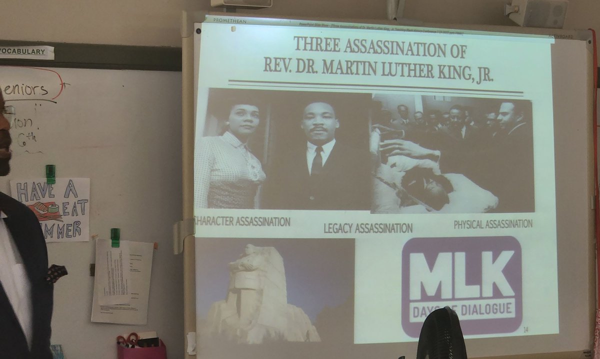 Dr. Fredrick Douglass Dixon just taught us that Dr. MLK Jr. suffered a character assassination, a physical assassination, and an assassination of his legacy. He gave me an idea for a lesson on Dr. King.
#TeachingBlackHistory
#MotherAfrica2022